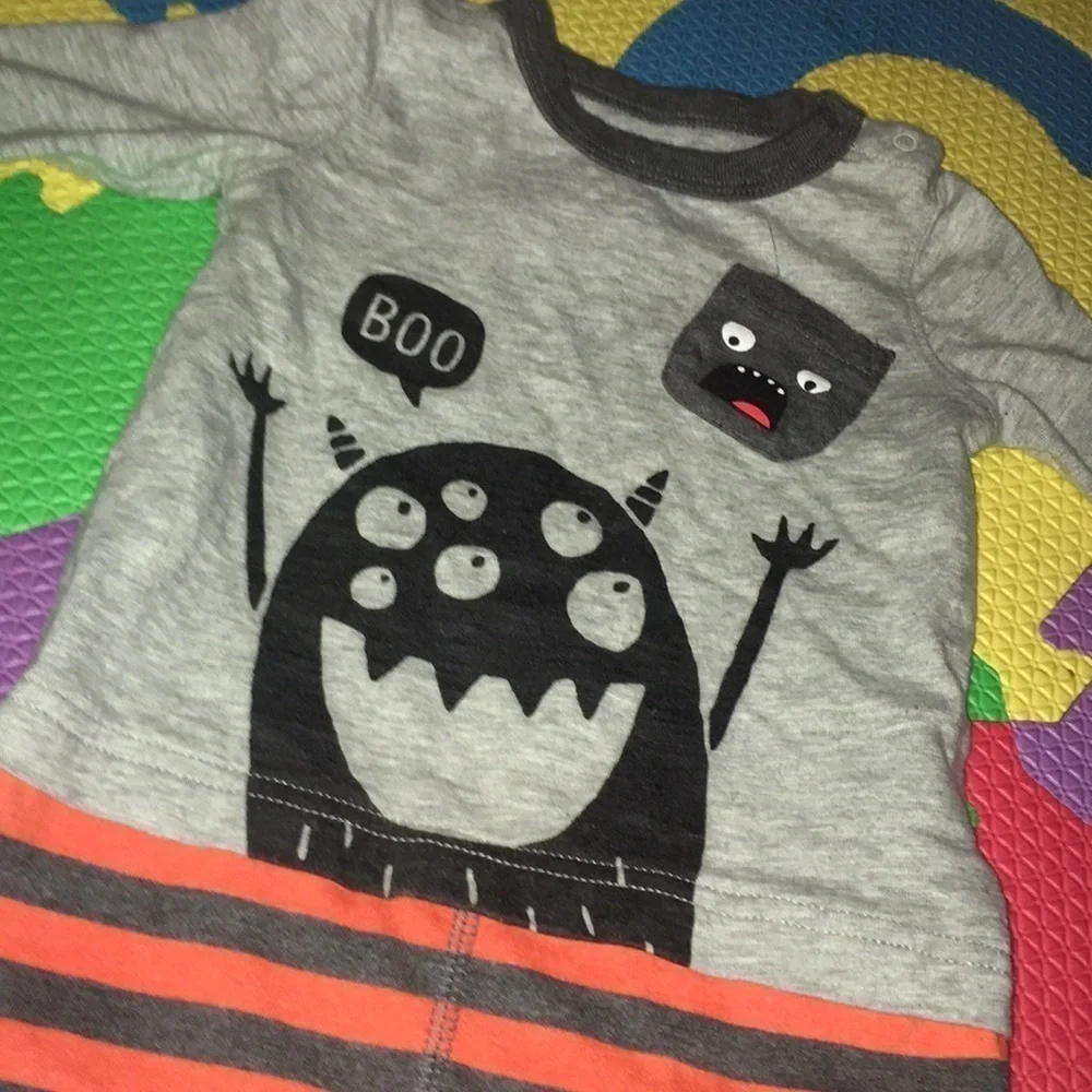 Monster baby one piece infant pajama onesie long